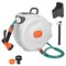 Retractable Garden Hose Reel Wall Mounted Automatic Water Hose Reel With Any Length Lock 8 Pattern Spraying Modes 180